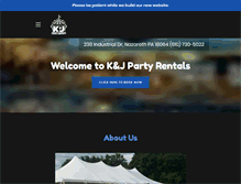 Tablet Screenshot of kjpartyrentals.com
